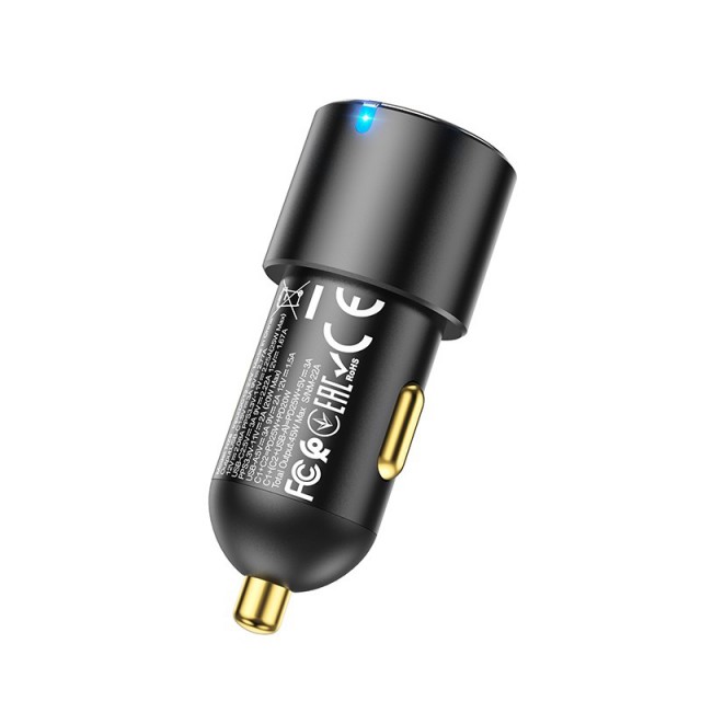Автомобильная зарядка Hoco NZ6 PD 45W 2xType-C 1xUSB QC3.0 черный