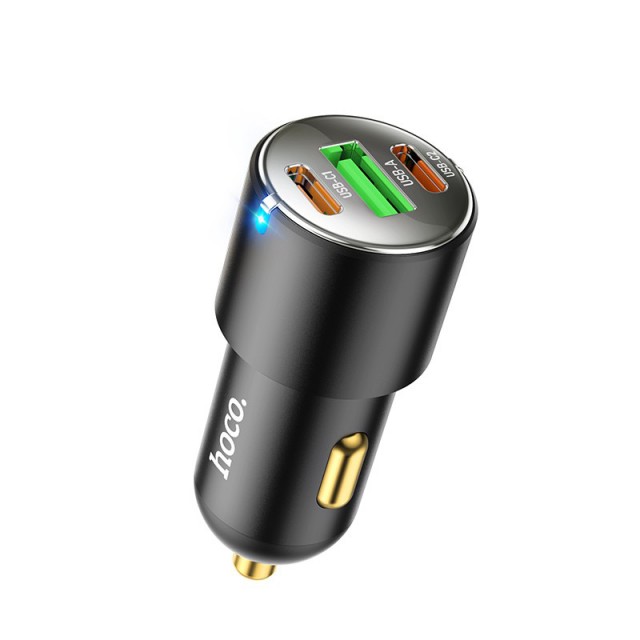 Автомобильная зарядка Hoco NZ6 PD 45W 2xType-C 1xUSB QC3.0 черный