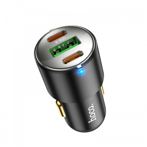 Автомобильная зарядка Hoco NZ6 PD 45W 2xType-C 1xUSB QC3.0 черный