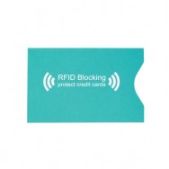 Чехол защитный для карты с RFID блокировкой, картонный со слоем алюминия, зеленый