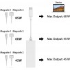Переходник Magsafe 1/2 - USB Type-C - черный