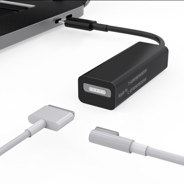 Переходник Magsafe 1/2 - USB Type-C - черный