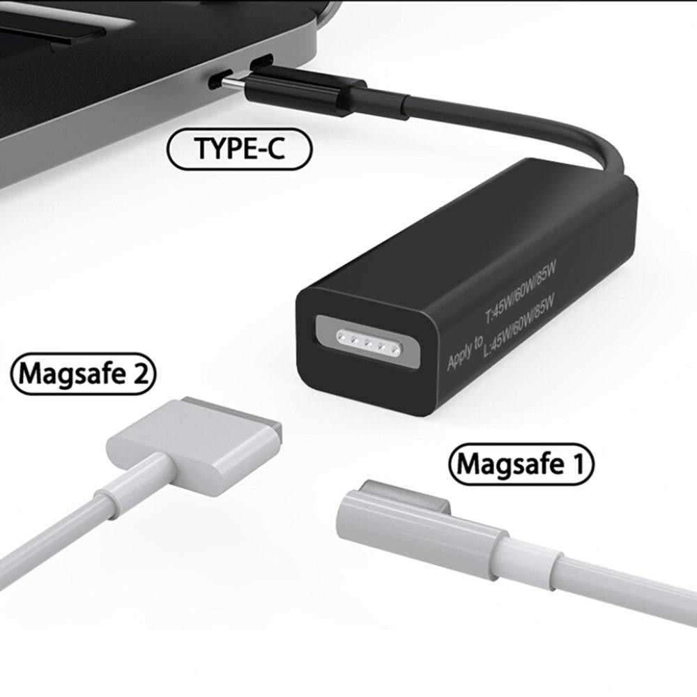 Переходник Magsafe 1/2 - USB Type-C - черный