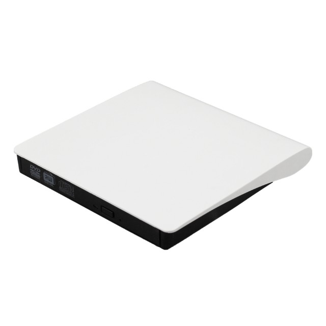 Внешний дисковод (оптический привод) CD/DVD - USB изогнутый белый