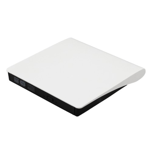 Внешний дисковод (оптический привод) CD/DVD - USB изогнутый белый