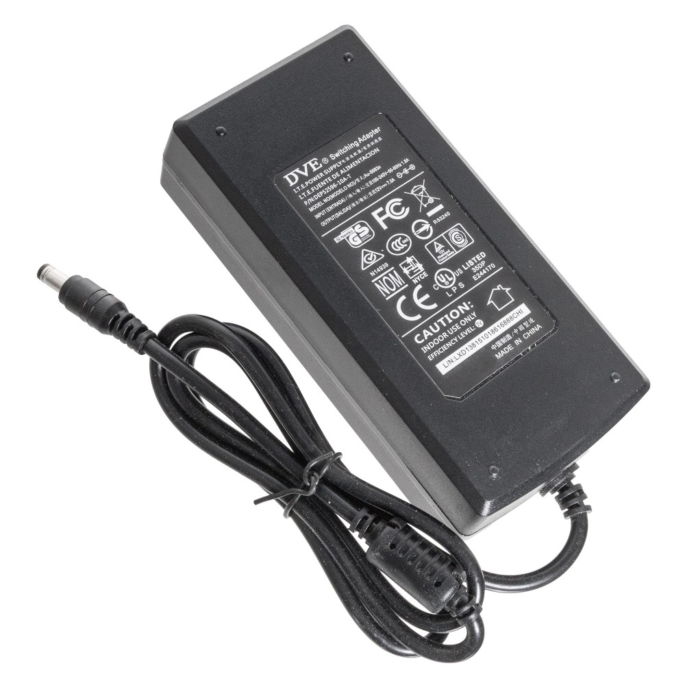 Блок питания DVE для монитора 12V 7A 5.5 x 2.5 (84W)