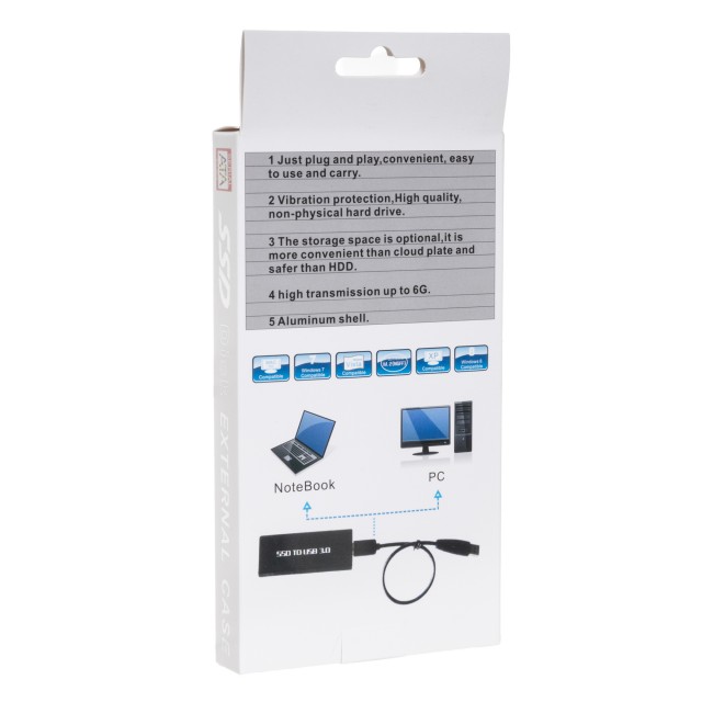 Бокс для жесткого диска m2 - USB 3.0 алюминиевый (синий)