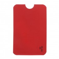 Чехол защитный для карты с RFID блокировкой, красный с лого