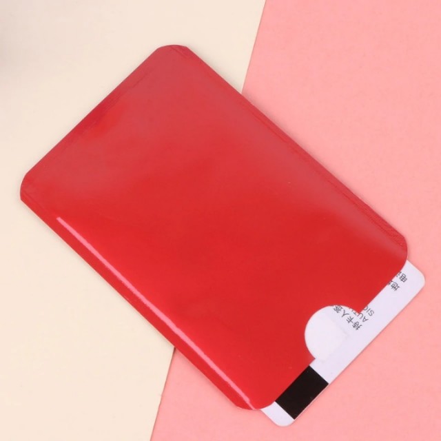 Чехол защитный для карты с RFID блокировкой, красный с лого