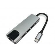 USB-концентратор с Type-C HDMI | RJ-45 | 2xUSB 2.0 | Type-C
