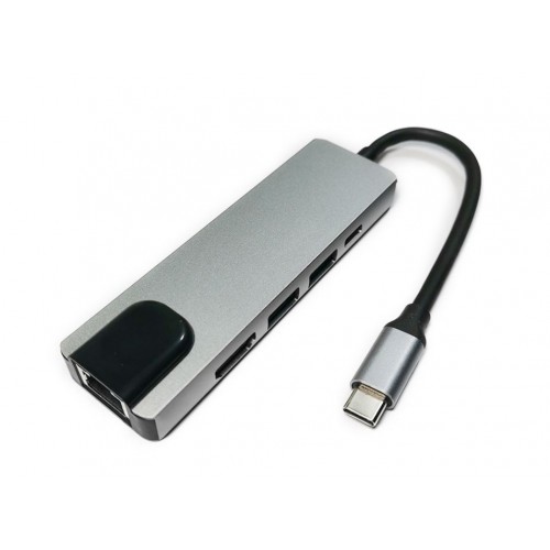 USB-концентратор с Type-C HDMI | RJ-45 | 2xUSB 2.0 | Type-C