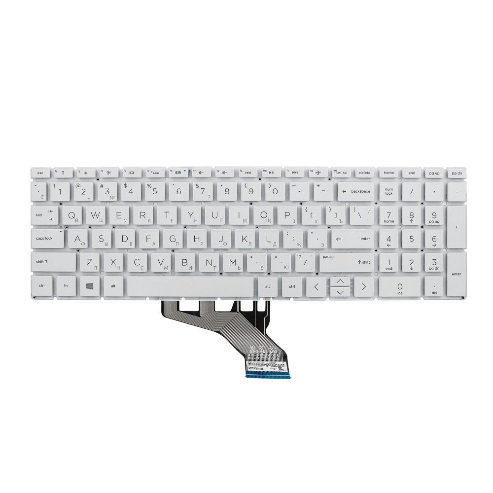 Клавиатура для HP 17-ca0000 белая с подсветкой