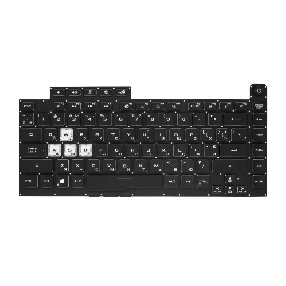 Клавиатура для Asus ROG Strix G531GW с RGB подсветкой (4-ZONE)