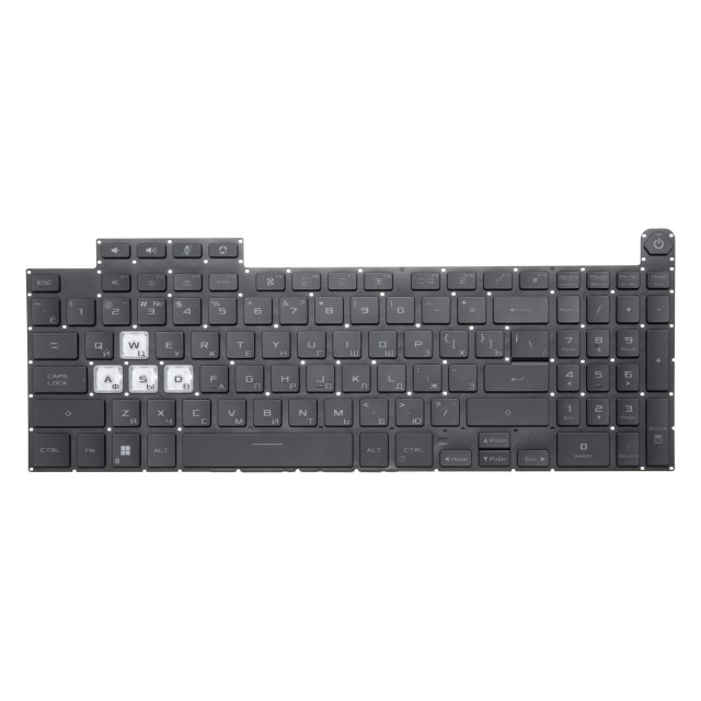 Клавиатура для Asus TUF Dash F15 FX517ZE с белой подсветкой