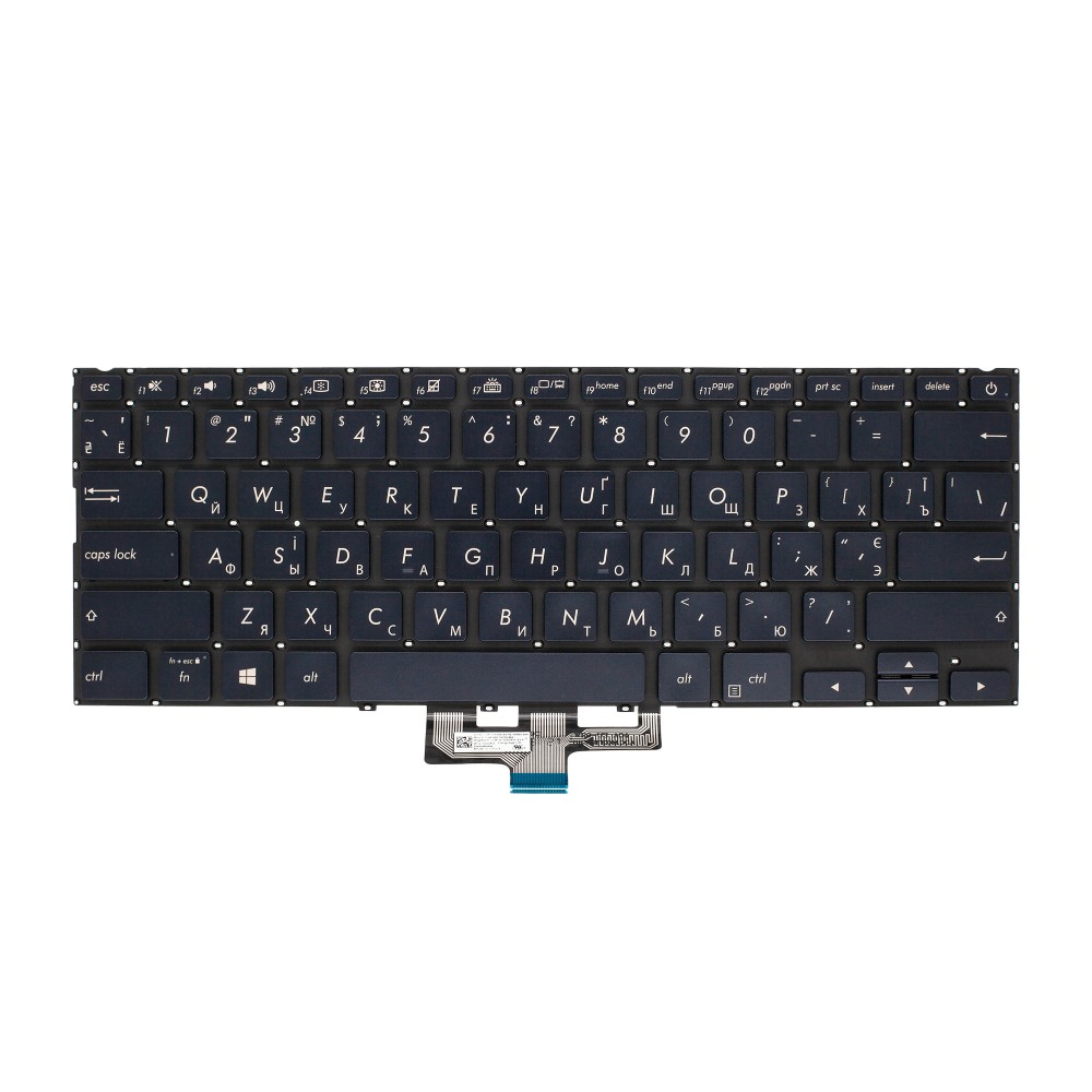 Клавиатура для Asus ZenBook UX433FA синяя с подсветкой