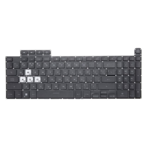  Клавиатура для Asus TUF Dash F15 FX517ZE с белой подсветкой