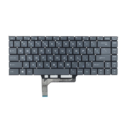 Клавиатура для MSI PS63 Modern 8MO - серая с подсветкой