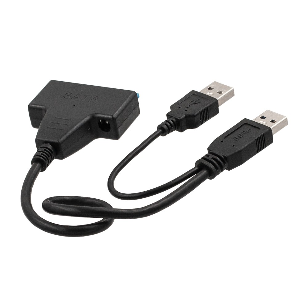 Адаптер-переходник USB 3.0 - SATA 7+15 pin для SSD 2.5" / HDD 2.5" / HDD 3.5" с разъемом под питания (без блока)