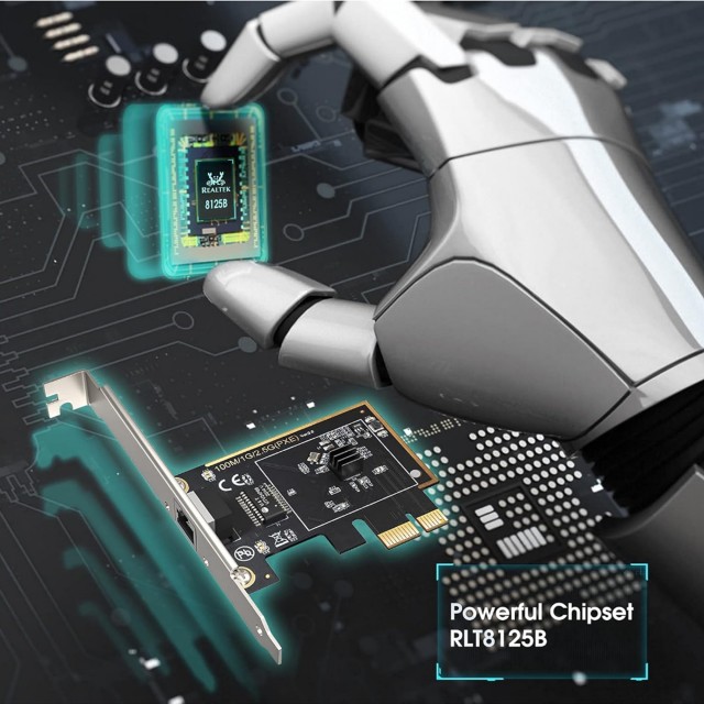 2.5Gbps PCI-E игровая сетевая карта EDUP EP-9635B (Realtek RTL8125)