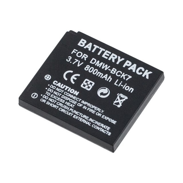 Аккумулятор DMW-BCK7 для фотоаппаратов Panasonic Lumix DMC-FH, FP, FS, FT, FX, S, SZ, TS - 800mAh