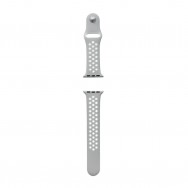 Ремень для Apple Watch 38-40мм спортивный (полимер) - бело-серый