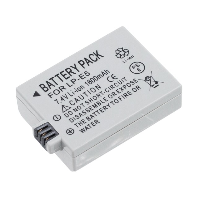 Аккумулятор LP-E5 для Canon EOS 500D | 450D | 1000D | Rebel XSi | T1i | XS | Kiss X3 | F | X2 - 1600mah