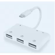 Адаптер Lightning - USB x 3 + SD + TF + PD для iPhone и iPad (Lightning to USB 3 Camera