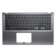 Топкейс с клавиатурой для Asus VivoBook F512JA - серый с подсветкой