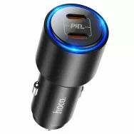 Автомобильное зарядное устройство Hoco NZ3 Clear way 2 x Type-C PD 20W черный