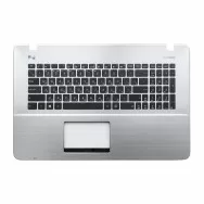 Топ-панель с клавиатурой для Asus X751 серебристая