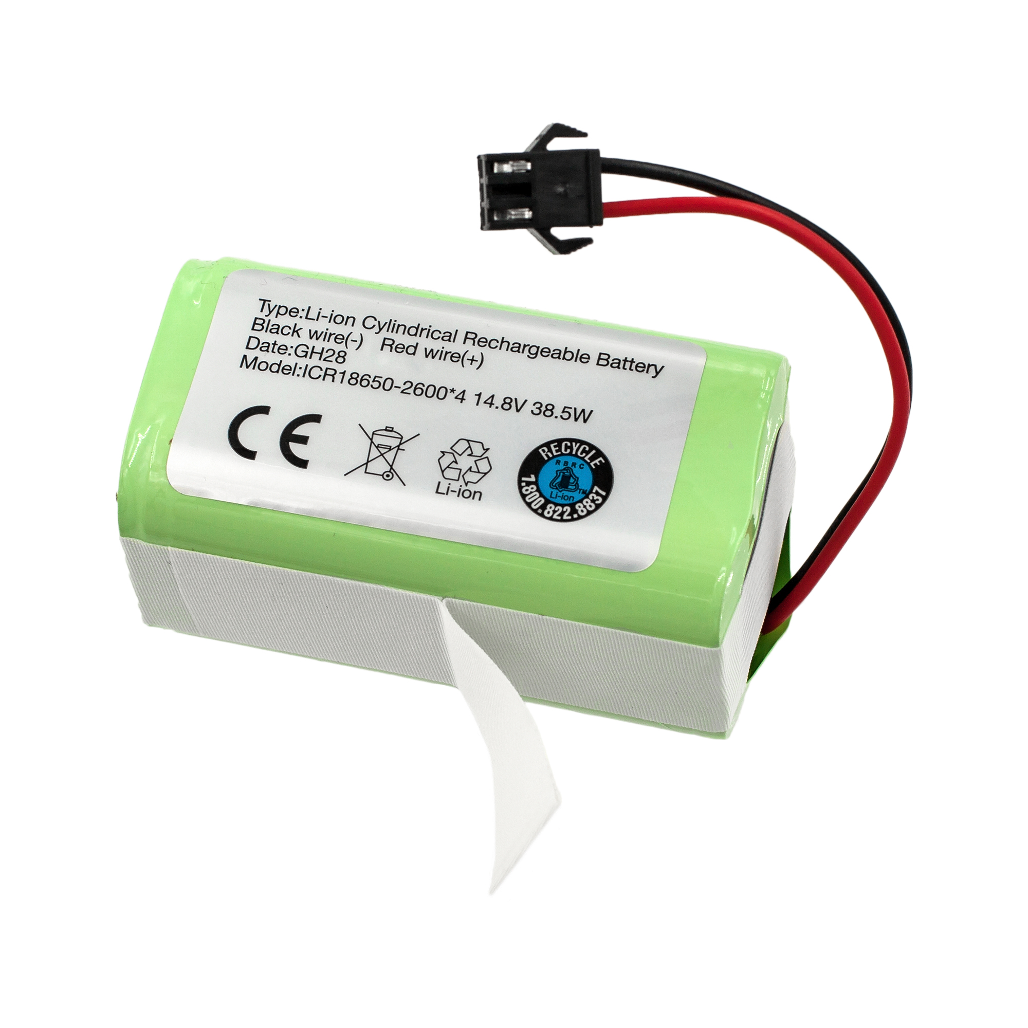 Аккумулятор для пылесоса NR18650 M26-4S1P 2pin - 2600mAh купить по выгодной  цене.