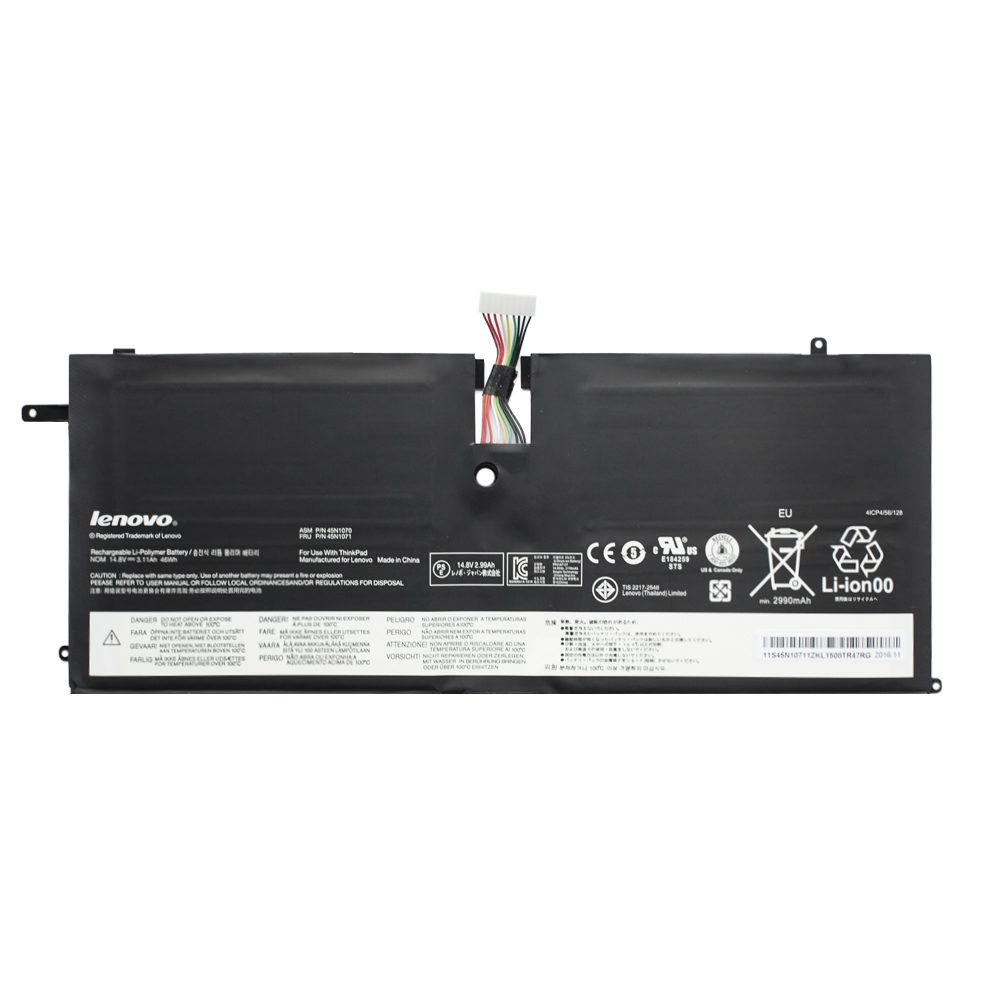 Batteria Per Lenovo ThinkPad X1 Carbon - Compatibile Con Modelli 45N1070/45N1071, 47Wh, Garanzia 12 Mesi